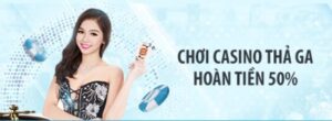 Hoàn trả 50% cược thua tại Casino trực tuyến Fun88