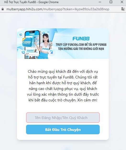 Hỗ trợ khác hàng fun88126