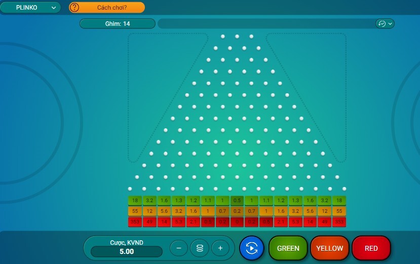 Game siêu tốc plinko