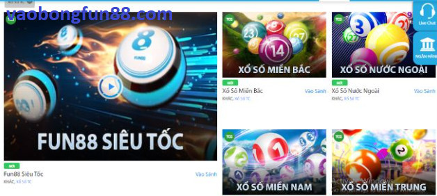 Xổ Số Fun88 Siêu Tốc